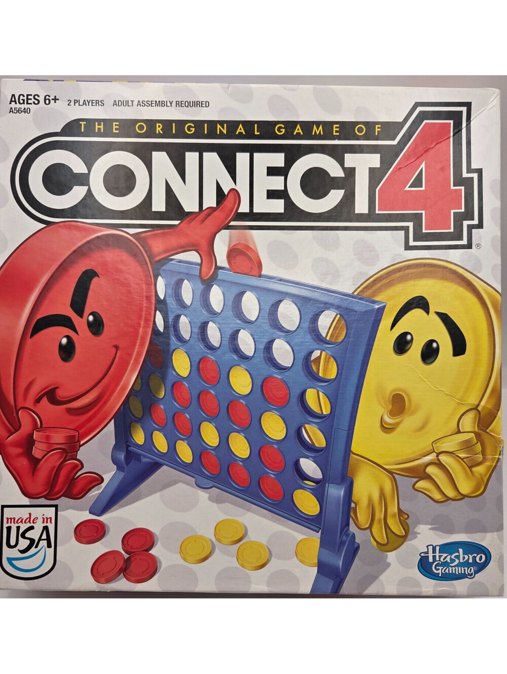 Connect 4 Board Game Hasbro 2013 Complete Grid Clean Game Includes All Pieces